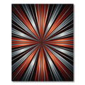 Fiery Orange Silver Sunburst Rug
