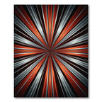 Fiery Orange Silver Sunburst Rug