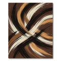 Abstract Chocolate and Cream Swirl Rug