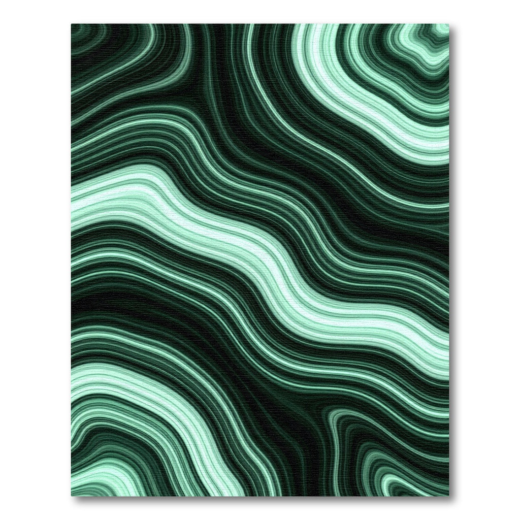 Deep Teal Swirling Agate Lines Rug
