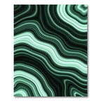 Deep Teal Swirling Agate Lines Rug
