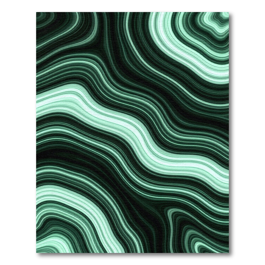 Deep Teal Swirling Agate Lines Rug