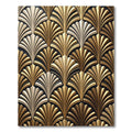 Sophisticated Art Deco Gold Fan Rug