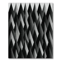 Sharp Black Geometric Peaks Rug