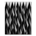 Sharp Black Geometric Peaks Rug