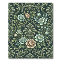 Vintage Floral Scrollwork Garden Rug