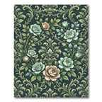 Vintage Floral Scrollwork Garden Rug