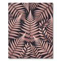 Rose Gold Fern Foliage Pattern Rug