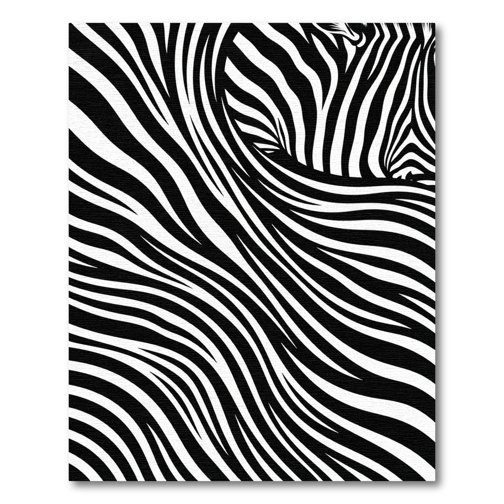 Monochromatic Abstract Zebra Stripe Rug