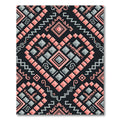 Geometric Heart Aztec Pink Gray Rug