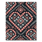 Geometric Heart Aztec Pink Gray Rug
