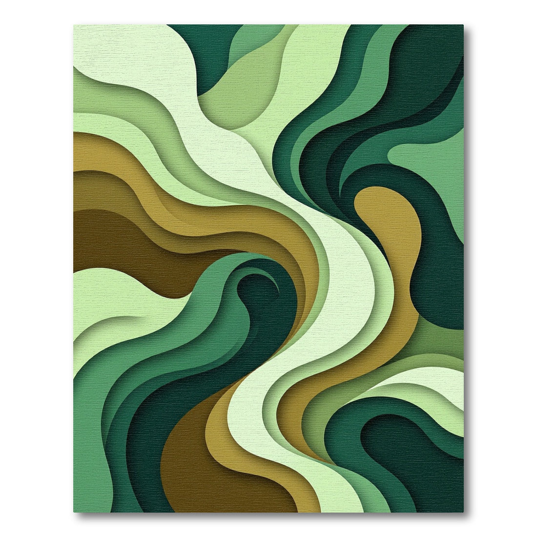 Earthy Tones Abstract Wavy Rug
