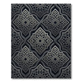 Intricate Silver Arabesque Interlocking Tessellation Rug