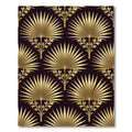 Gold Palm Leaf Art Deco Wallpaper Rug