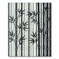 Monochromatic Bamboo Silhouette Stalks Rug