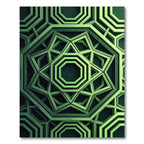 Emerald Geometric Octagon Star Medallion Rug