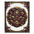 Imperial Crimson Dragon Circular Medallion Rug