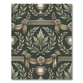 Neoclassical Sage Green Leaf Urn Damask Rug