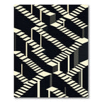 Monochromatic Stairway Optical Illusion Rug
