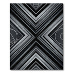 Monochromatic Geometric Abstract Angular Dark Artwork Rug