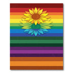 Rainbow Sunflower Bloom Rug