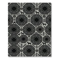 Monochromatic Goat Folk Art Octagon Medallion Rug