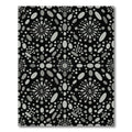Monochrome Abstract Floral Droplet Rug