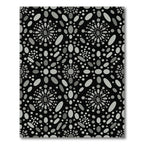 Monochrome Abstract Floral Droplet Rug