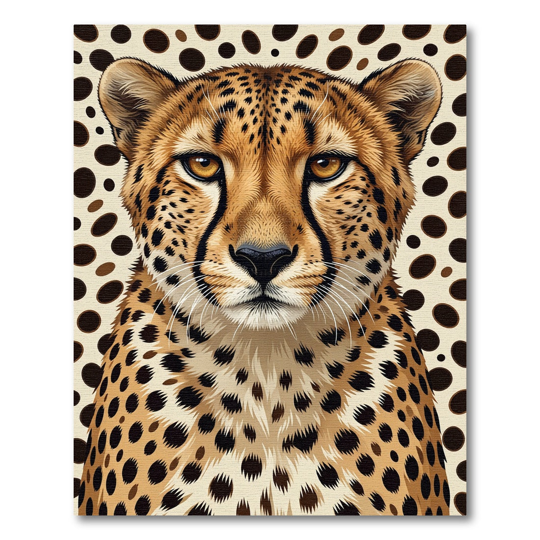 Cheetah Spots Contemporary Animal Portrait Rug
