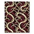 Crimson Gold Braided Swirls Rug