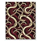 Crimson Gold Braided Swirls Rug