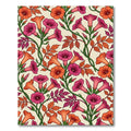 Vibrant Orange and Magenta Trumpet Vine Rug