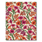 Vibrant Orange and Magenta Trumpet Vine Rug