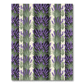 Lavender Sprigs on Striped Sage Background Rug