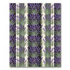Lavender Sprigs on Striped Sage Background Rug