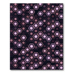 Modern Geometric Purple Hexagon Grid Rug