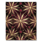 Metallic Gold Burgundy Radiant Starburst Rug