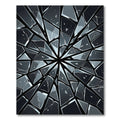 Radiating Shattered Glass Facets Rug