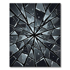 Radiating Shattered Glass Facets Rug