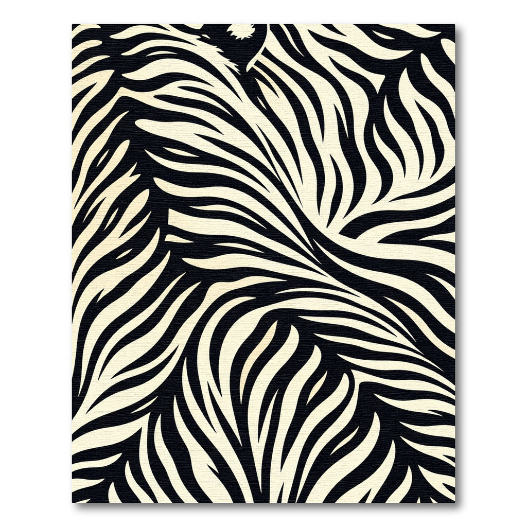 Fluid Cream Black Wild Strokes Rug