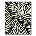 Fluid Cream Black Wild Strokes Rug