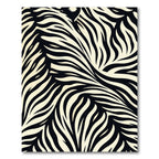 Fluid Cream Black Wild Strokes Rug