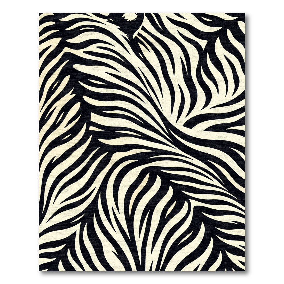 Fluid Cream Black Wild Strokes Rug