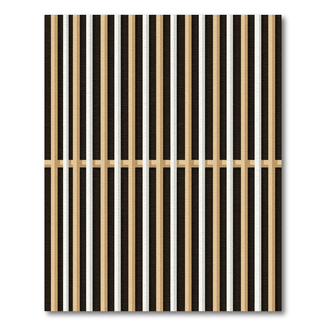 Modern Beige Cream Black Stripe Rug