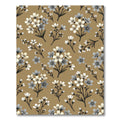 Brown White Gray Floral Sprig Arrangement Rug