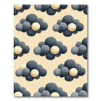 Fluffy Pom-Pom Charcoal Cream Cloud Rug