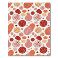 Whimsical Red Polka Dot Amorphous Shapes Rug