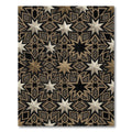 Golden Neutral Starburst Intricate Geometric Rug