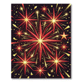 Crimson Gold Starburst Celebration Rug