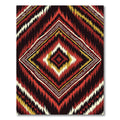 Crimson Gold Tribal Diamond Geometric Rug